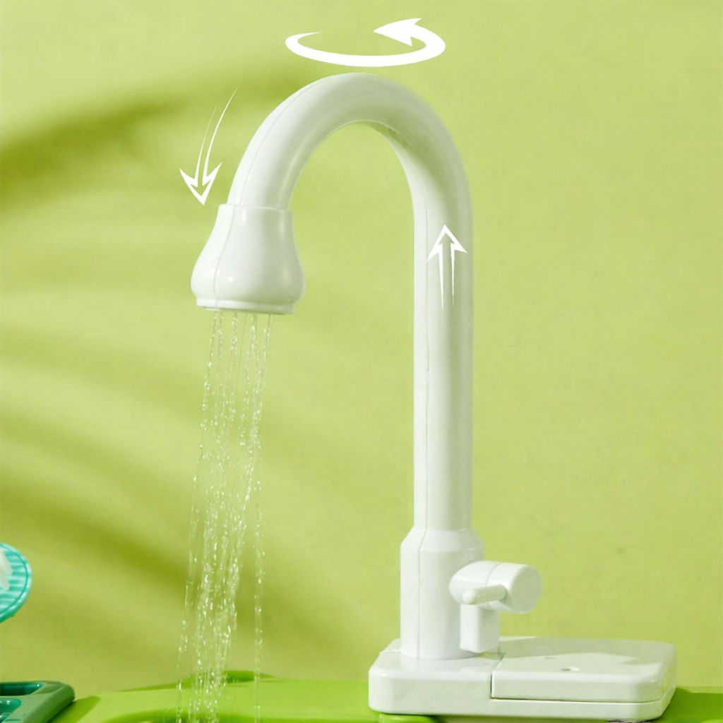Tiny Tales Little Chef Electric Kitchen Sink Play Set - Fun Pretend Play with Running Water for Kids