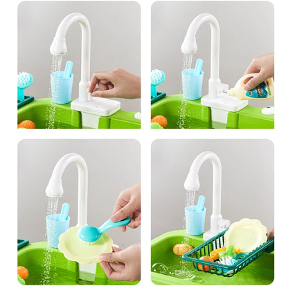 Tiny Tales Little Chef Electric Kitchen Sink Play Set - Fun Pretend Play with Running Water for Kids